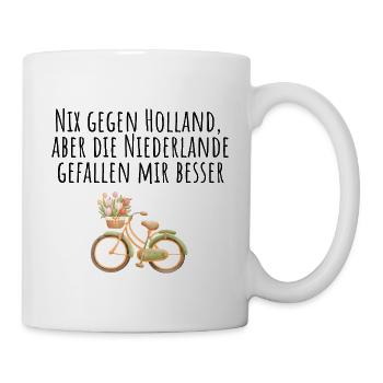 URLAUB HOLLAND, URLAUB NIEDERLANDE, FAN, ORANJE  - Tasse - Weiß - Rechts