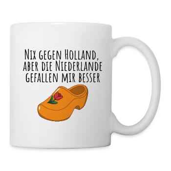 URLAUB HOLLAND, URLAUB NIEDERLANDE, FAN, ORANJE  - Tasse - Weiß - Rechts