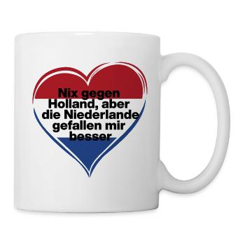 URLAUB HOLLAND, URLAUB NIEDERLANDE, FAN, ORANJE  - Tasse - Weiß - Rechts