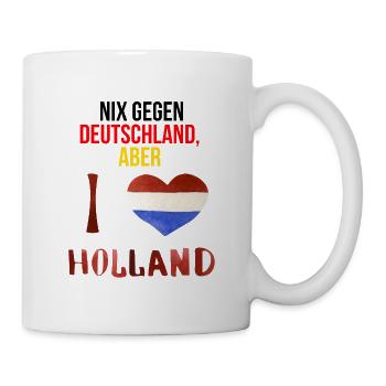 URLAUB HOLLAND, URLAUB NIEDERLANDE, FAN, ORANJE  - Tasse - Weiß - Rechts