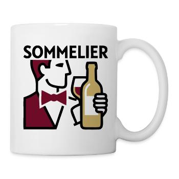 Sommelier Weinprobe Wappen - Tasse - Weiß - Rechts