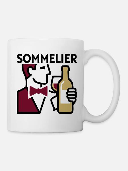 Sommelier Weinprobe Wappen - Tasse - Weiß