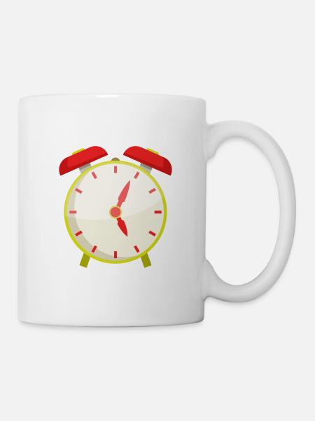 Wecker - Tasse - Weiß