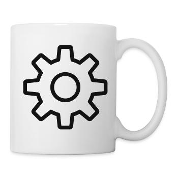 Einstellungen Zahnrad-Symbol - Tasse - Weiß - Rechts