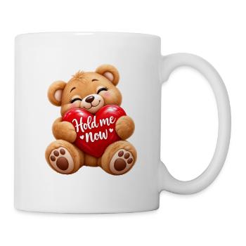 Teddy Herz Umarmung Motiv - Tasse - Weiß - Rechts
