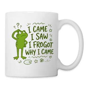 Frosch - I came I saw I frogot why I came - Tasse - Weiß - Rechts
