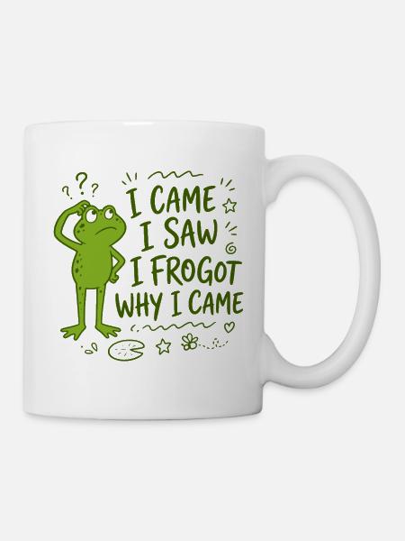 Frosch - I came I saw I frogot why I came - Tasse - Weiß