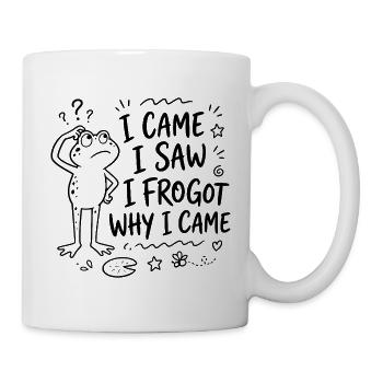 Frosch - I came I saw I frogot why I came - Tasse - Weiß - Rechts