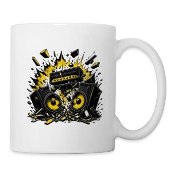 Explodierender Verstärker – Rocker Sticker Stil - Tasse - Weiß - Rechts