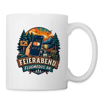 Feierabend – Flugmodus an - Tasse - Weiß - Rechts