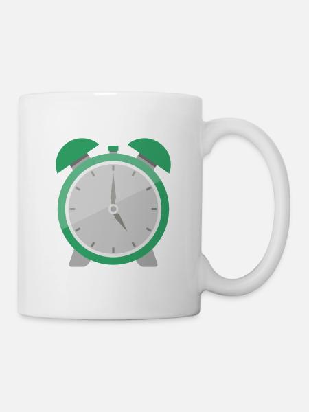 Wecker - Tasse - Weiß