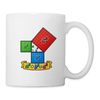 Satz des Pythagoras – Mathe einfach erklärt - Tasse - Weiß - Rechts