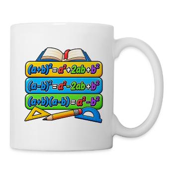 Binomische Formeln – Mathe Geek Design - Tasse - Weiß - Rechts