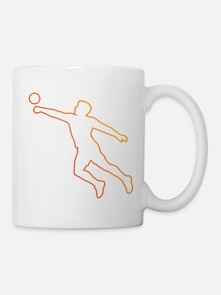Geschenkidee für einen Faustball-Fan mit Faustball - Tasse - Weiß