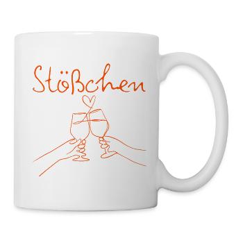 STÖßCHEN, PARTY, GESELLIGKEIT, DAYDRINKING 🥂🥂🥂 - Tasse - Weiß - Rechts