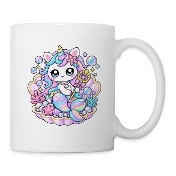 Einhorn-Meerjungfrau-Pastellfee - Tasse - Weiß - Rechts