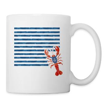 Hummer – Maritimes Retro Design - Tasse - Weiß - Rechts