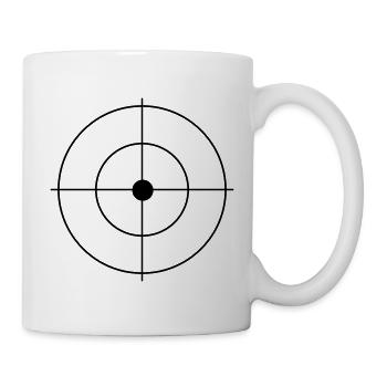 Zielscheibe dünn - Tasse - Weiß - Rechts