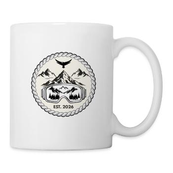 Alpine Summit gegründet 2026 – Vintage-Ski-Abzeichen - Tasse - Weiß - Rechts