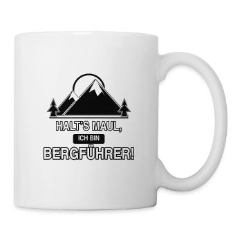 Bergführer Spruch Shirt - Tasse - Weiß - Rechts