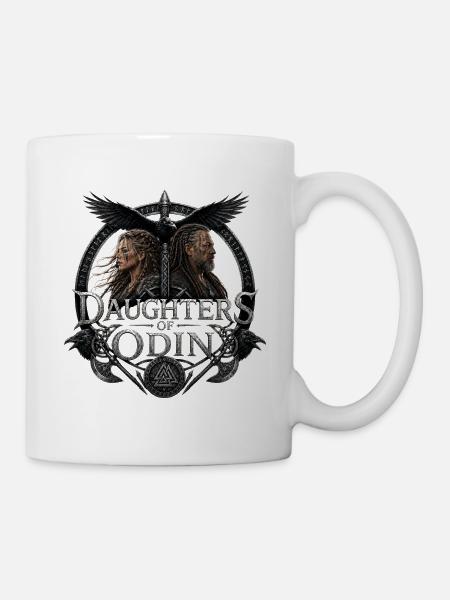 Daughters of Odin – Wikinger Design - Tasse - Weiß