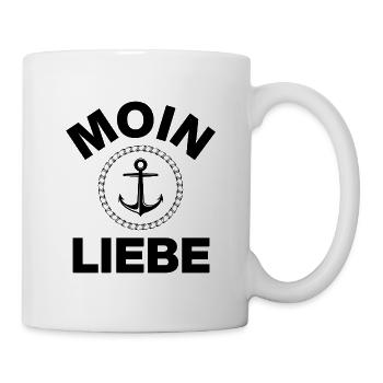 MOIN LIEBE, NORDDEUTSCHLAND, FÜR KÜSTENLIEBHABER - Tasse - Weiß - Rechts
