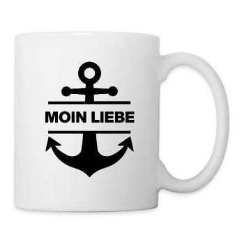 MOIN LIEBE, NORDDEUTSCHLAND, FÜR KÜSTENLIEBHABER - Tasse - Weiß - Rechts