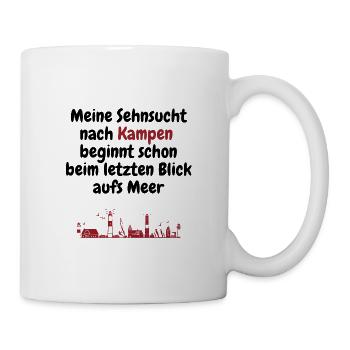 Sehnsucht nach Kampen auf Sylt - Tasse - Weiß - Rechts