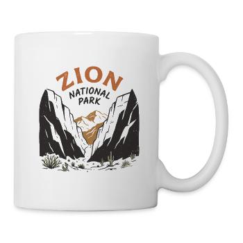 Vintage Zion-Nationalpark Wüstencanyon - Tasse - Weiß - Rechts