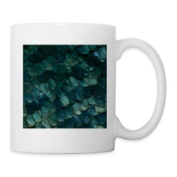 Texturierte Smaragd-Schuppe - Tasse - Weiß - Rechts