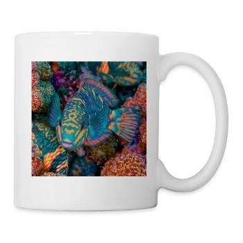Meeresregenbogenpapageienfisch - Tasse - Weiß - Rechts