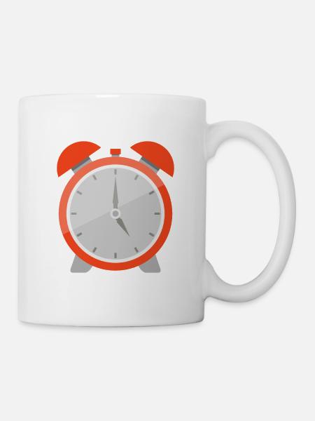 Wecker - Tasse - Weiß