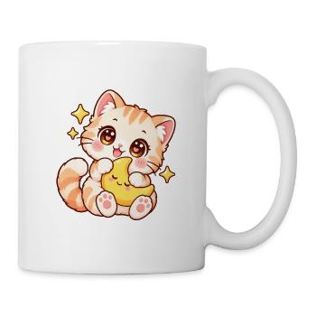 Mondkuschelkatze - Tasse - Weiß - Rechts