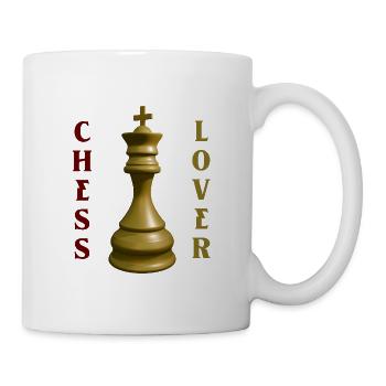 Goldener König Schachliebhaber-Tee - Tasse - Weiß - Rechts