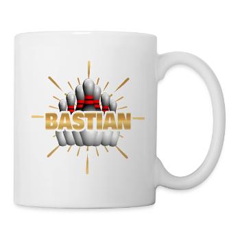 Bastian als Kegelchampion - Tasse - Weiß - Rechts