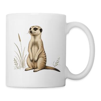 Erdmännchen - Tasse - Weiß - Rechts