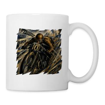 Futurissmus_Motorrad - Tasse - Weiß - Rechts