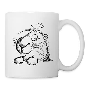 Capybara Sketch Cartoon Wasserschwein Nager Sketch - Tasse - Weiß - Rechts