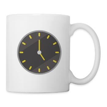 Uhr - Tasse - Weiß - Rechts