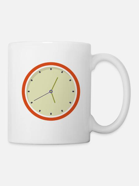 Uhr - Tasse - Weiß