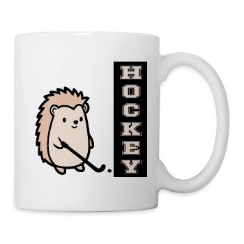 Hallenhockey Kinder Igel - Tasse - Weiß - Rechts