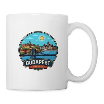 Donauabzeichen des Budapest-Ungarn-Parlaments - Tasse - Weiß - Rechts