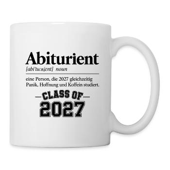 Abiturient 2027 – Lustige Definition - Tasse - Weiß - Rechts