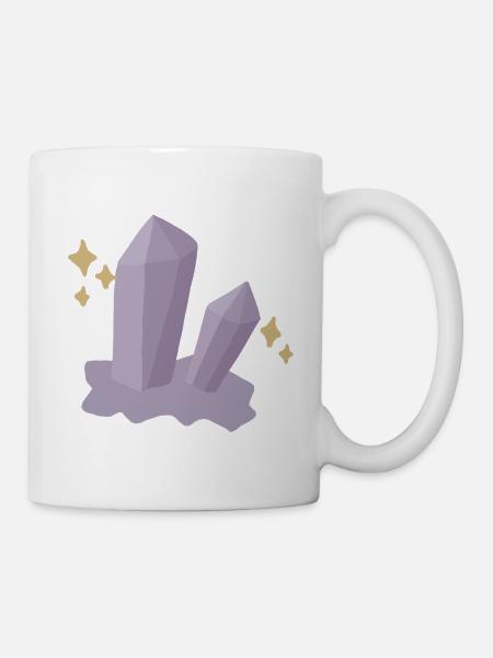 Lila Kristall-Geo-Funke - Tasse - Weiß