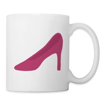 Rosa High Heels - Tasse - Weiß - Rechts