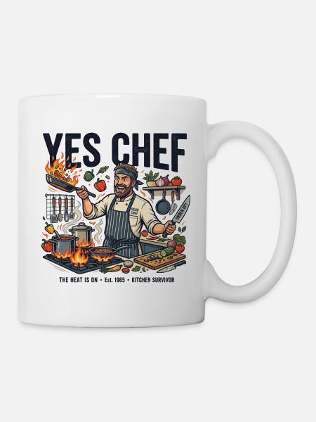 Ja, Koch, lustiger Koch - Tasse - Weiß