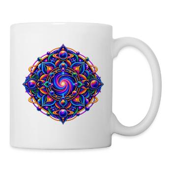 Kosmischer Lotus Wirbel - Tasse - Weiß - Rechts