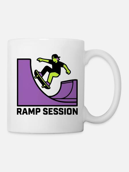 Ramp Session Skateboard Logo - Tasse - Weiß