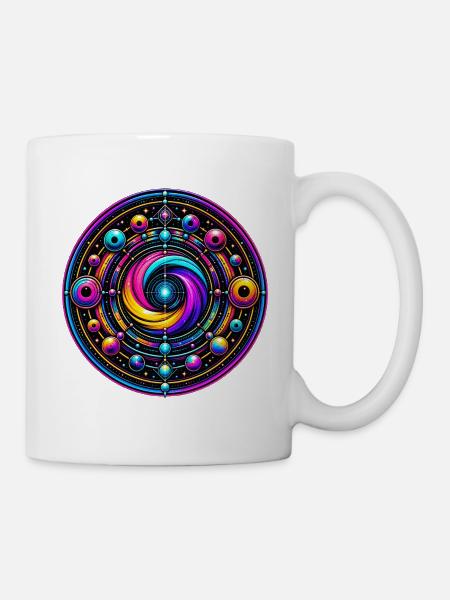 Psy Circle Kosmischer Wirbel - Tasse - Weiß