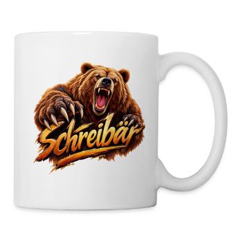 Schreibär – wilde Wortkunst - Tasse - Weiß - Rechts
